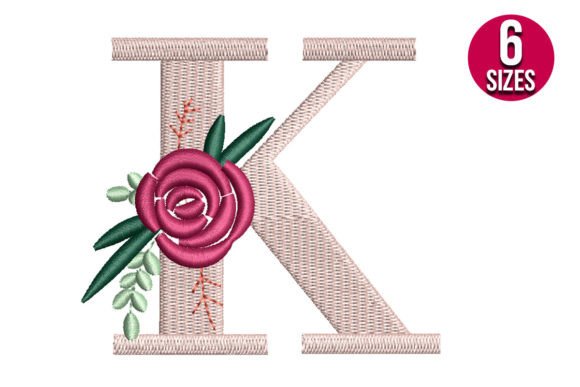 Review: Floral Alphabet K Letter for Custom Embroidery