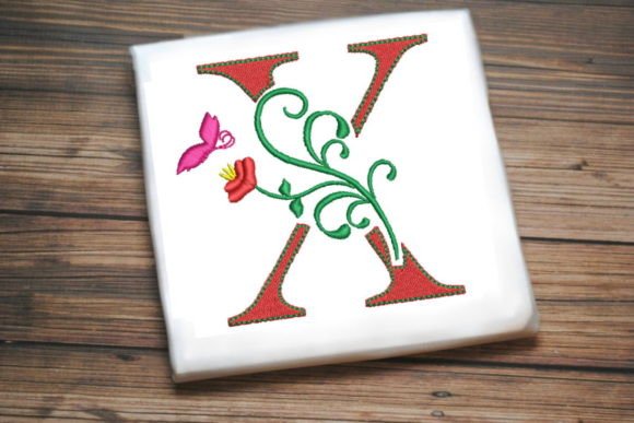 Review: Floral Letter X with Butterfly Design