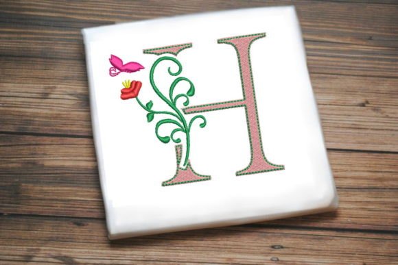 Reviewing Floral Letter H with Butterfly Design